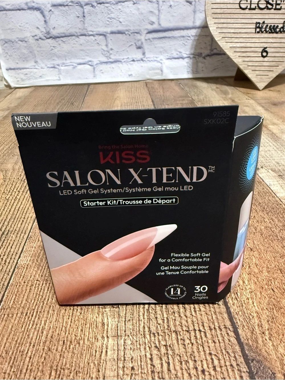 KISS Salon X-tend LED Soft Gel System,Tone, French Sculpted. 30 Ct.